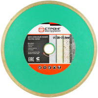 Алмазный диск по керамограниту 230*25.4/22.23*7.5*2.0мм PRO Strong Алмазный диск по керамограниту 230*25.4/22.23*7.5*2.0мм PRO Strong